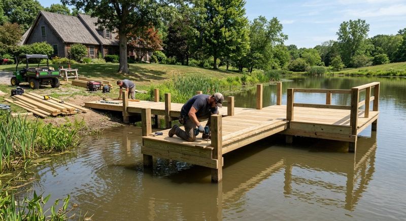 Pond Dock Construction in Roswell, GA