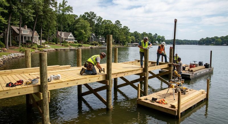 Pond Dock Construction in Roswell, GA